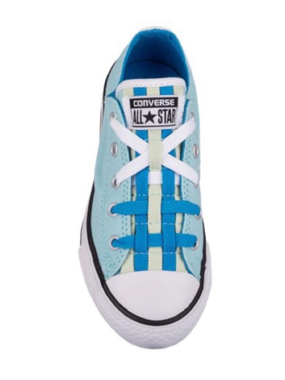 Converse Kids Low Top Sneakers in Light Blue with Bright Blue & Cream Accents